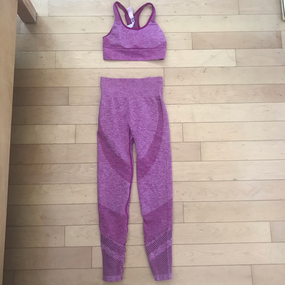 PINK Seamless Sports Bra & Leggings Set XS
